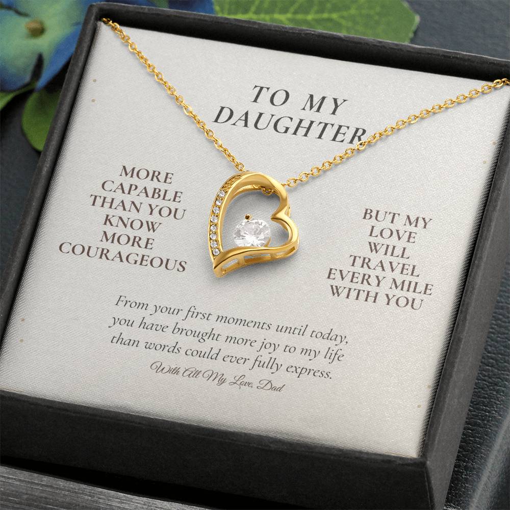 C117 - You Are More Capable More Courageous And More Loved Than You Could Ever Imagine - Forever Love Necklace
