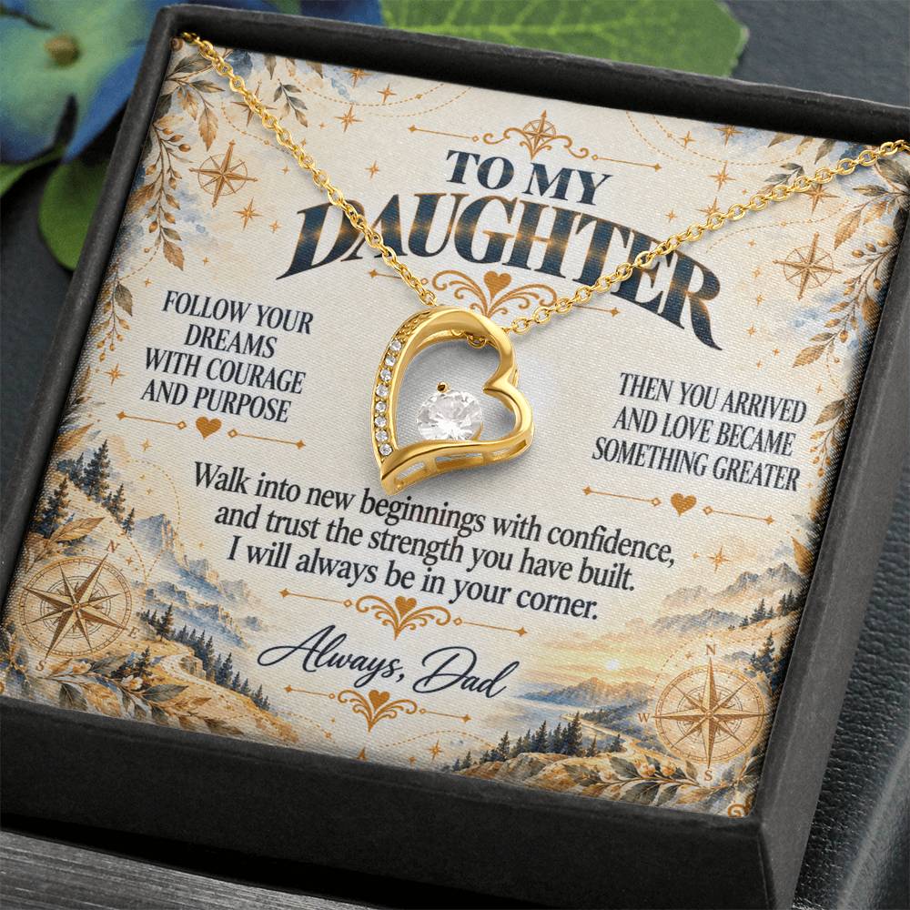 C434 - When You Feel Lost Remember The Love That Raised You Will Always Help Guide You Home - Forever Love Necklace