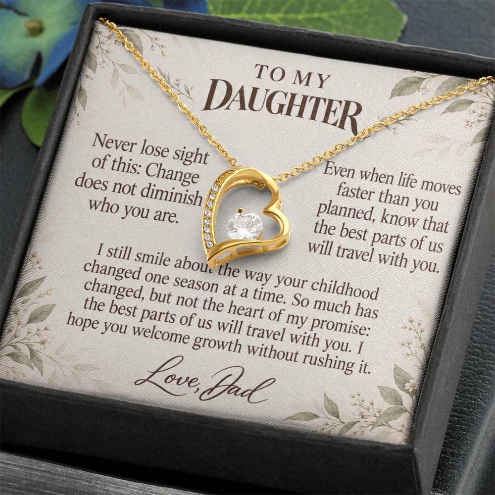 C684 - The Seasons Of Growing Up And A Memory That Time Cannot Take Away - Forever Love Necklace