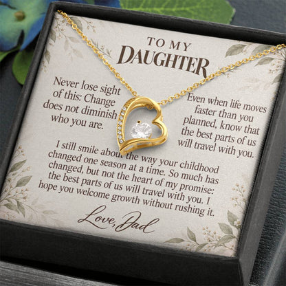 C684 - The Seasons Of Growing Up And A Memory That Time Cannot Take Away - Forever Love Necklace