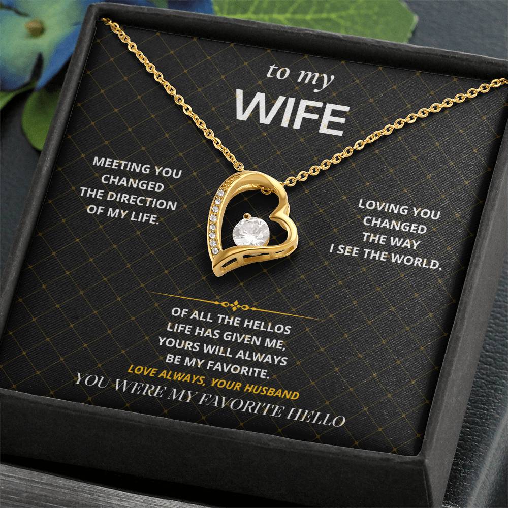 S34 - My Favorite Hello – Forever Love Necklace From Husband