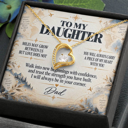 C244 - The Love Between A Father And Daughter Becomes A Legacy That Lives Beyond Every Season - Forever Love Necklace