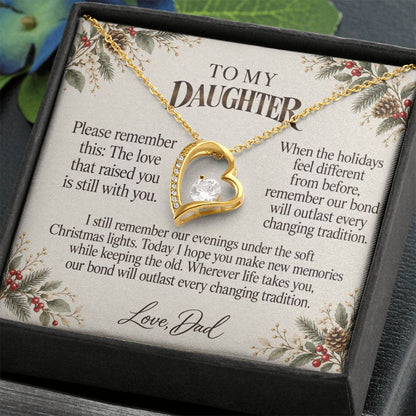 C556 - The Christmas Lights We Shared And Quiet Words For Your Hardest Days - Forever Love Necklace
