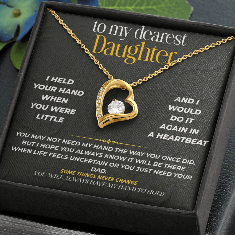 S221 - You Will Always Have My Hand To Hold – Forever Love Necklace From Dad