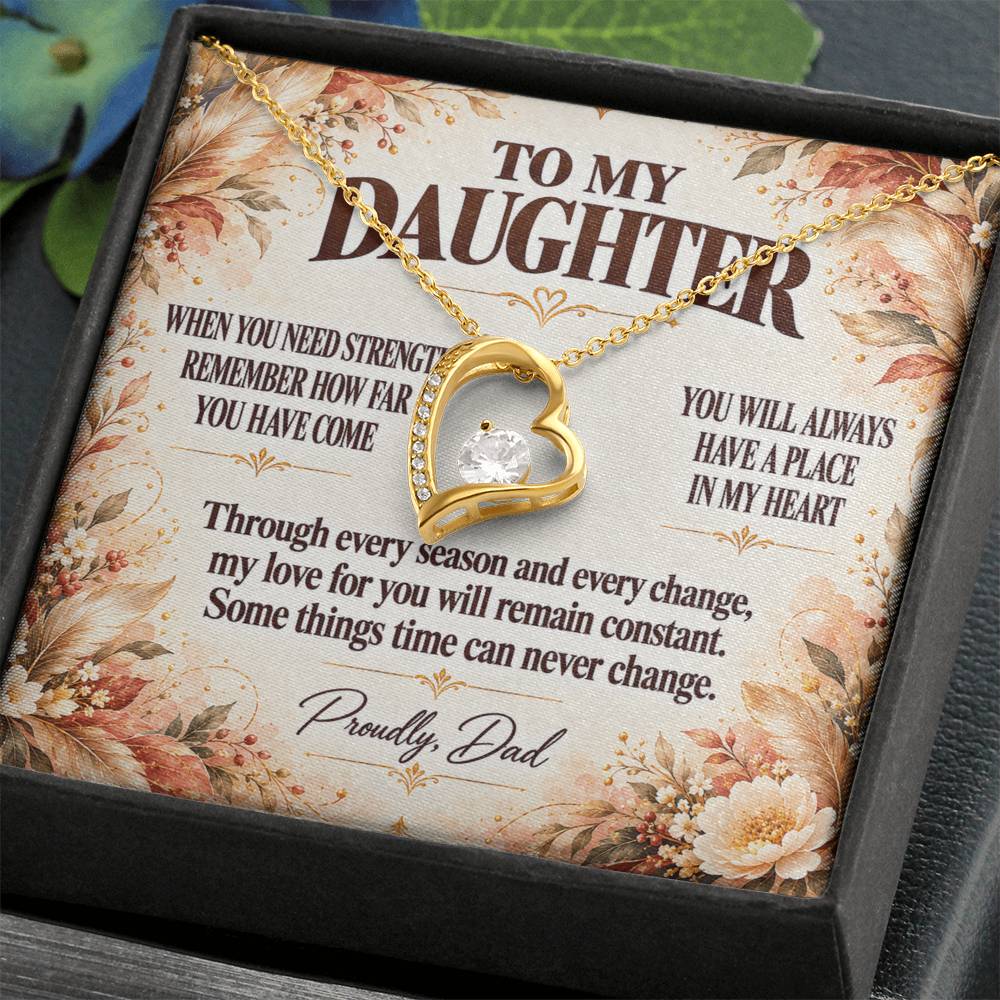 C358 - When You Need Strength Remember You Come From A Love That Never Gives Up On You - Forever Love Necklace