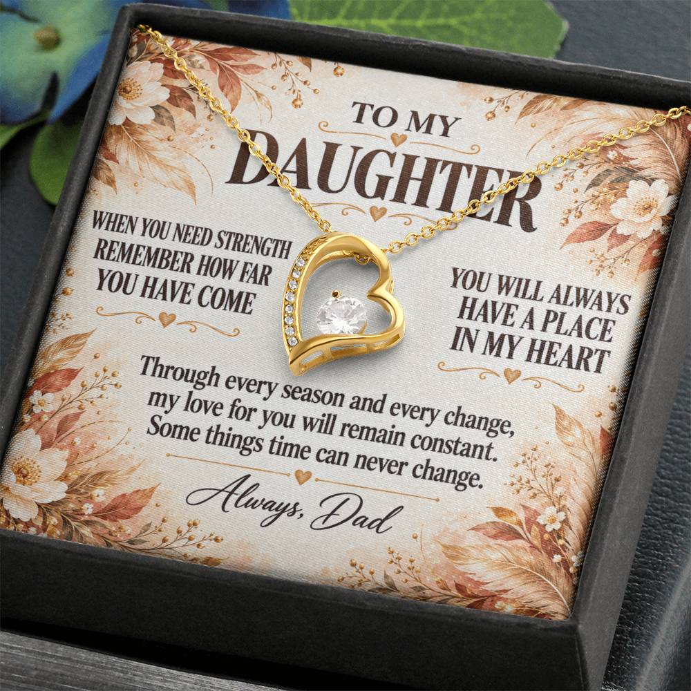 C258 - When You Need Strength Remember You Come From A Love That Never Gives Up On You - Forever Love Necklace