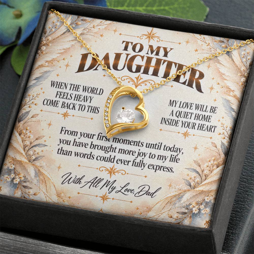C397 - May You Never Outgrow The Truth That You Are Deeply Loved Completely Valued And Forever My Daughter - Forever Love Necklace