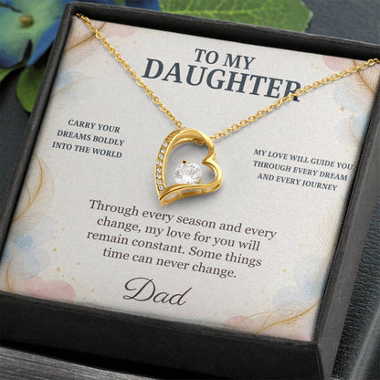 C68 - Carry Your Dreams Boldly And Carry My Love Gently Wherever You Go - Forever Love Necklace
