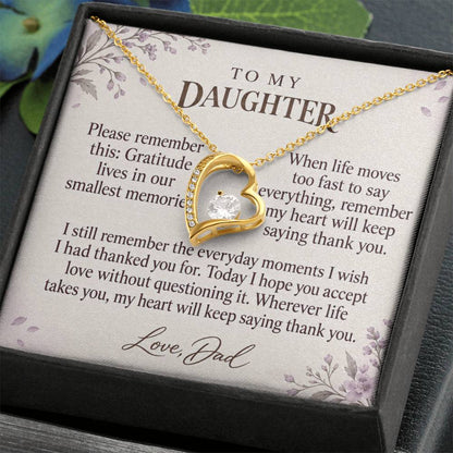 C581 - Across The Miles And Quiet Words For Your Hardest Days - Forever Love Necklace