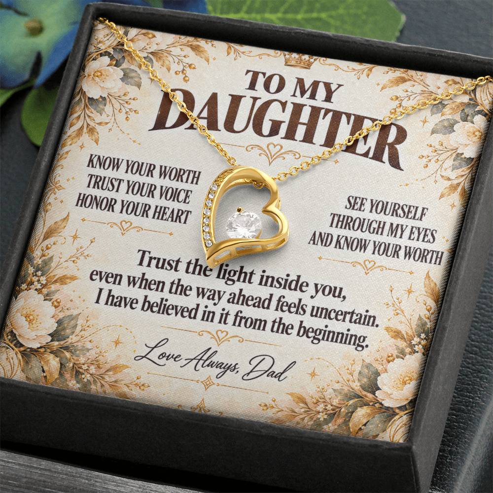 C360 - My Greatest Wish Is That You Always Know Your Worth And Never Settle For Less - Forever Love Necklace