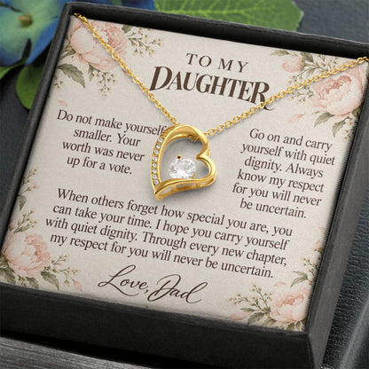 C672 - Wear Your Invisible Crown And A Promise To Carry Into New Chapters - Forever Love Necklace