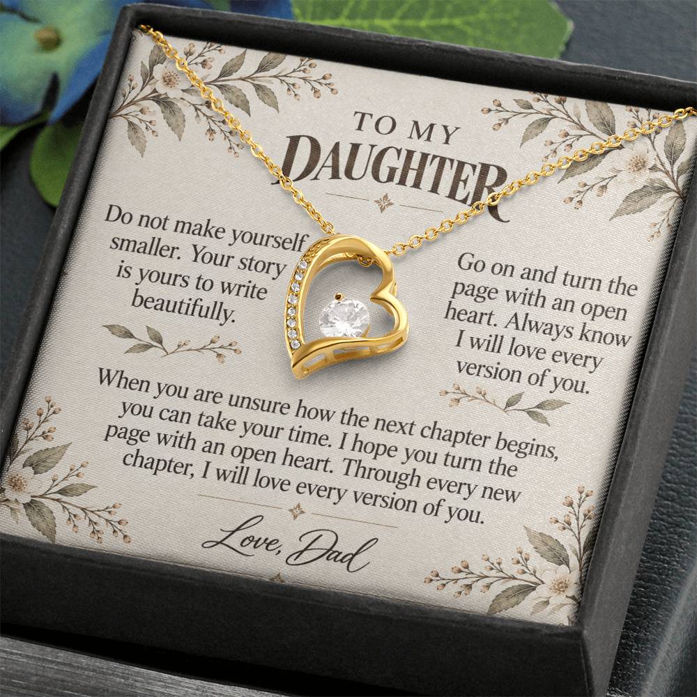 C517 - The Bedtime Stories We Shared And A Promise To Carry Into New Chapters - Forever Love Necklace