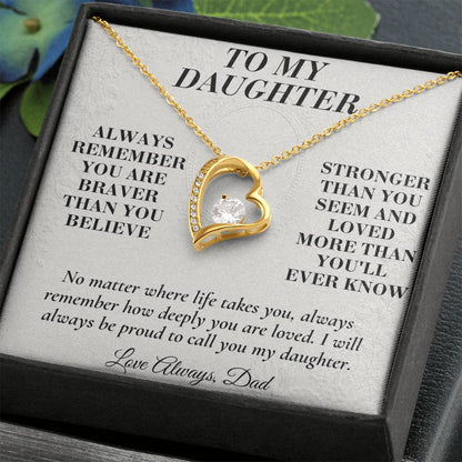 C176 - Grow With Grace Live With Courage And Always Remember Where Your Strength Began - Forever Love Necklace