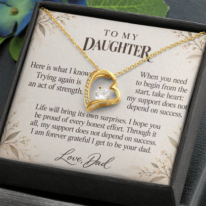 C645 - The Courage To Try Again And The Words I Hope You Always Remember - Forever Love Necklace