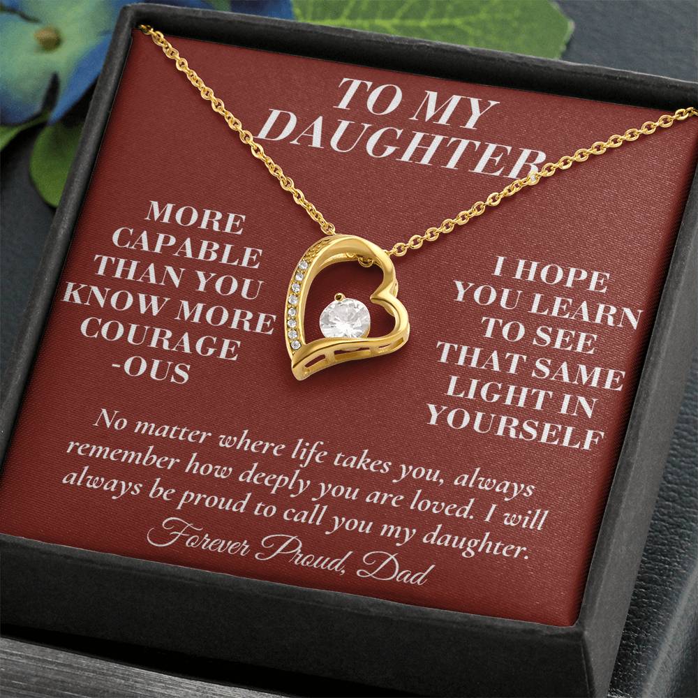 C192 - You Have A Heart Worth Protecting A Voice Worth Using And Dreams Worth Chasing - Forever Love Necklace