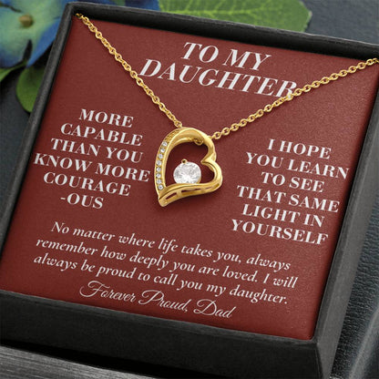 C192 - You Have A Heart Worth Protecting A Voice Worth Using And Dreams Worth Chasing - Forever Love Necklace