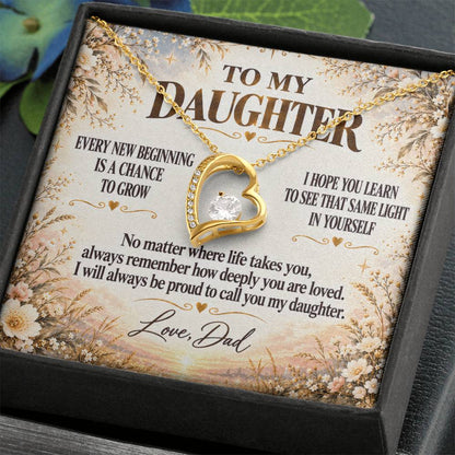 C291 - My Arms May Not Always Reach You But My Love Will Never Stop Holding You - Forever Love Necklace