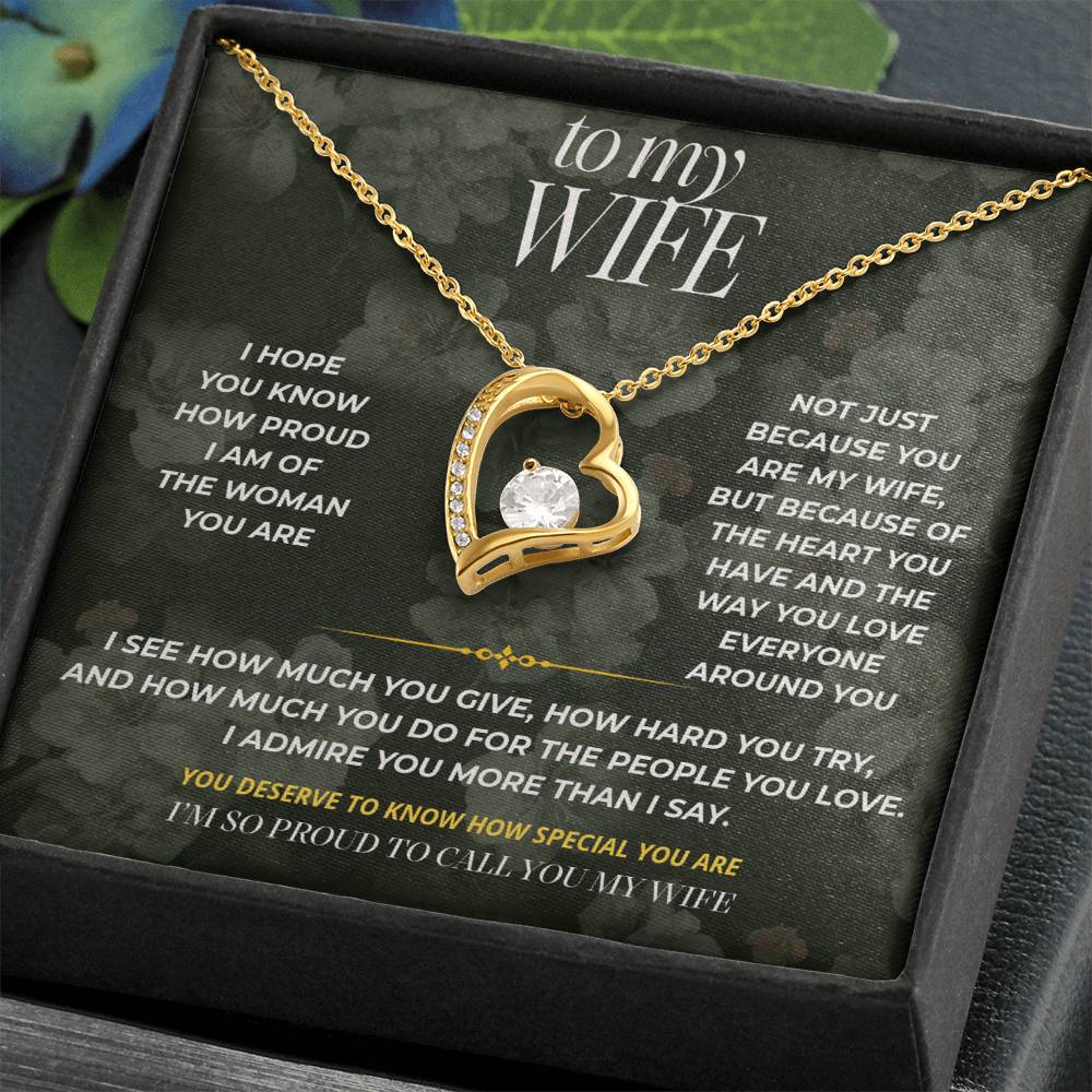 S88 - I’m Proud To Call You My Wife – Forever Love Necklace From Husband