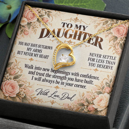 C330 - Whenever You Look Back Know There Has Always Been A Dad Proudly Standing Behind You - Forever Love Necklace