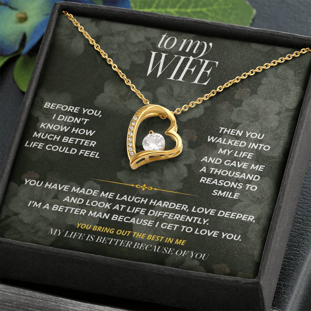 S83 - You Made My Life Better – Forever Love Necklace From Husband