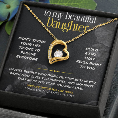 S285 - I Hope You Live A Life You Love – Forever Love Necklace From Dad