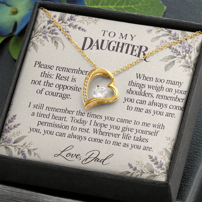C621 - When The Day Feels Heavy And Quiet Words For Your Hardest Days - Forever Love Necklace