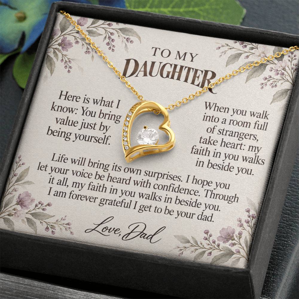 C540 - The First Day Of A New Job And The Words I Hope You Always Remember - Forever Love Necklace
