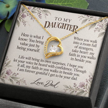 C540 - The First Day Of A New Job And The Words I Hope You Always Remember - Forever Love Necklace