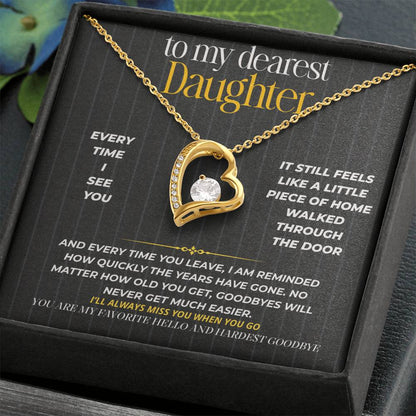 S268 - You Are My Favorite Hello And Hardest Goodbye – Forever Love Necklace From Dad