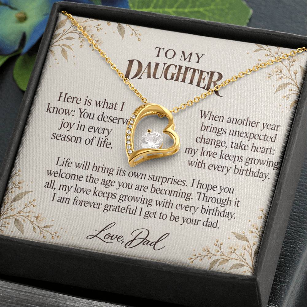 C555 - Every Birthday Candle And The Words I Hope You Always Remember - Forever Love Necklace