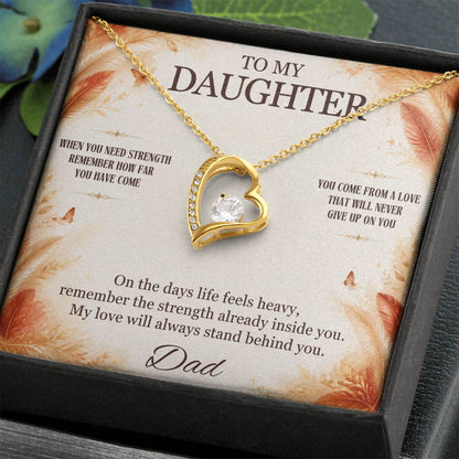 C8 - When You Need Strength Remember You Come From A Love That Never Gives Up On You - Forever Love Necklace