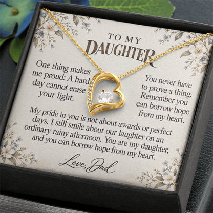 C568 - The Rainy Day We Laughed And A Father Proud Of Who You Are - Forever Love Necklace