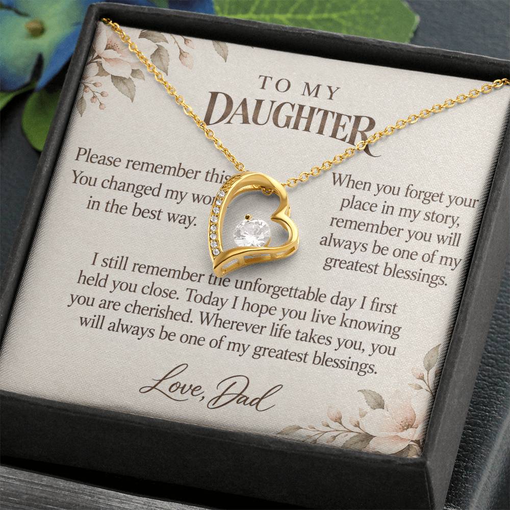 C586 - An Ocean Cannot Separate Us And Quiet Words For Your Hardest Days - Forever Love Necklace