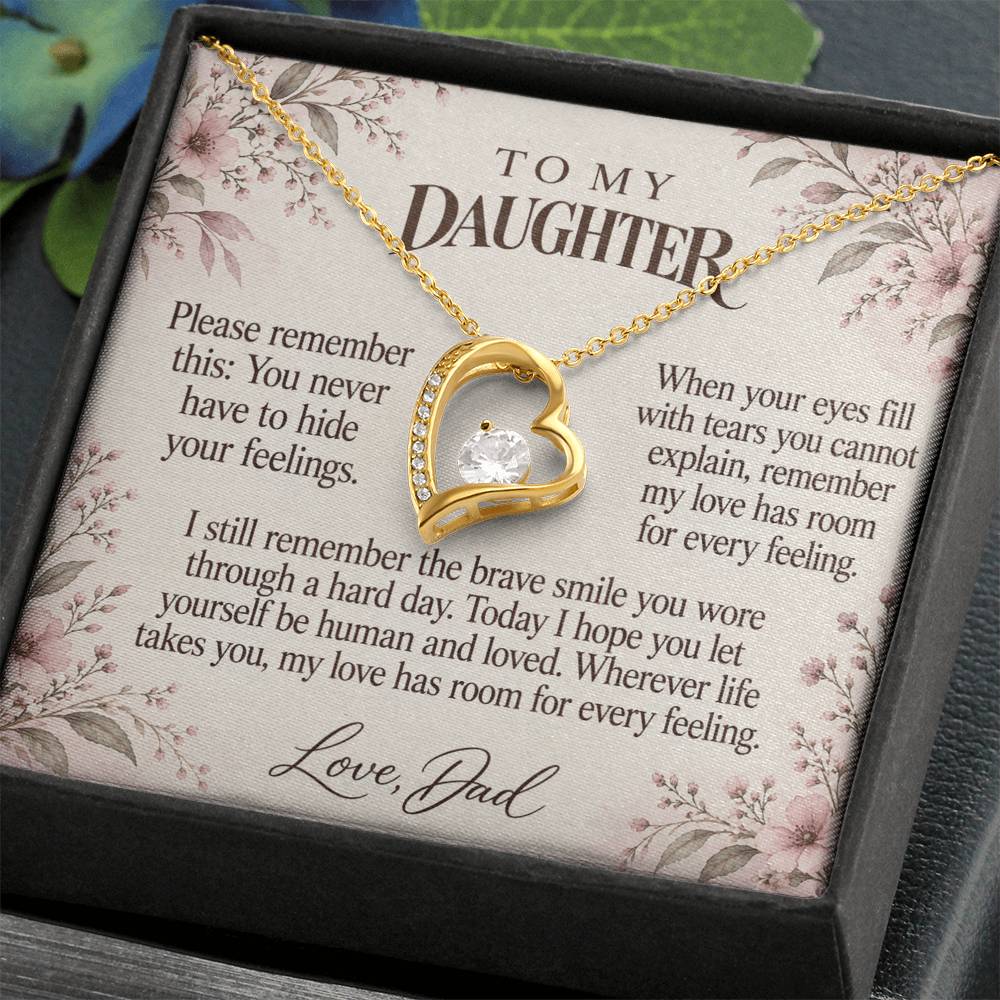 C626 - For The Tears You Hide And Quiet Words For Your Hardest Days - Forever Love Necklace