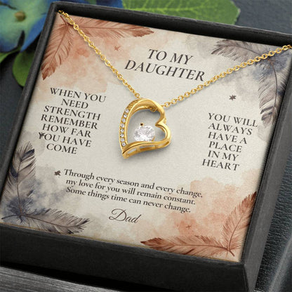 C108 - When You Need Strength Remember You Come From A Love That Never Gives Up On You - Forever Love Necklace