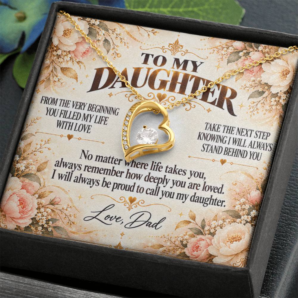 C331 - Let Your Heart Be Brave Your Dreams Be Big And Your Love For Yourself Be Strong - Forever Love Necklace