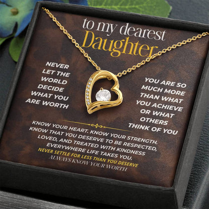 S254 - I Hope You Always Know Your Worth – Forever Love Necklace From Dad