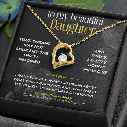 S297 - I’ll Always Have A Place In My Heart For Your Dreams – Forever Love Necklace From Dad