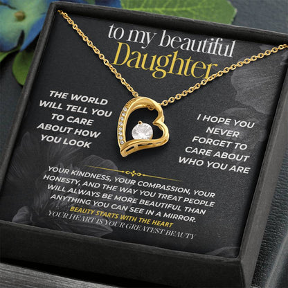 S282 - I Hope You Know How Beautiful Your Heart Is – Forever Love Necklace From Dad