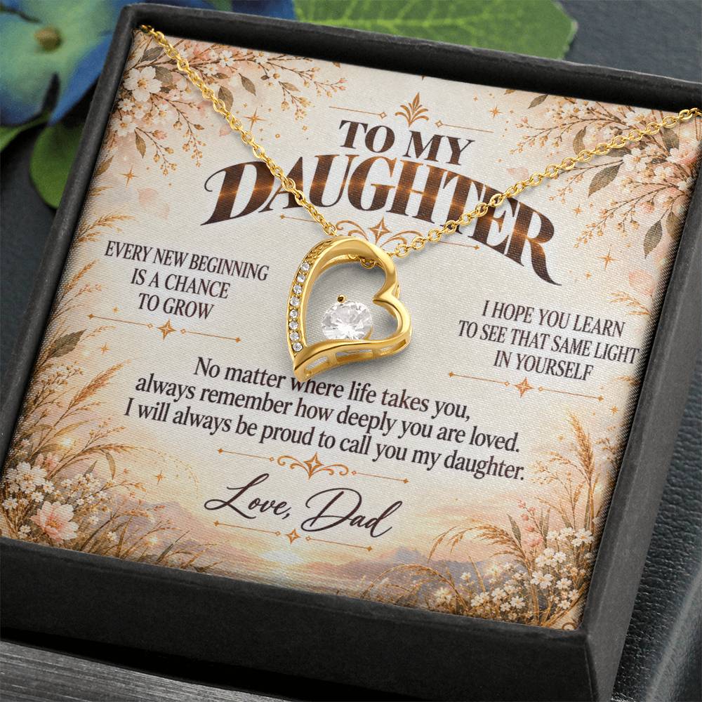 C491 - My Arms May Not Always Reach You But My Love Will Never Stop Holding You - Forever Love Necklace