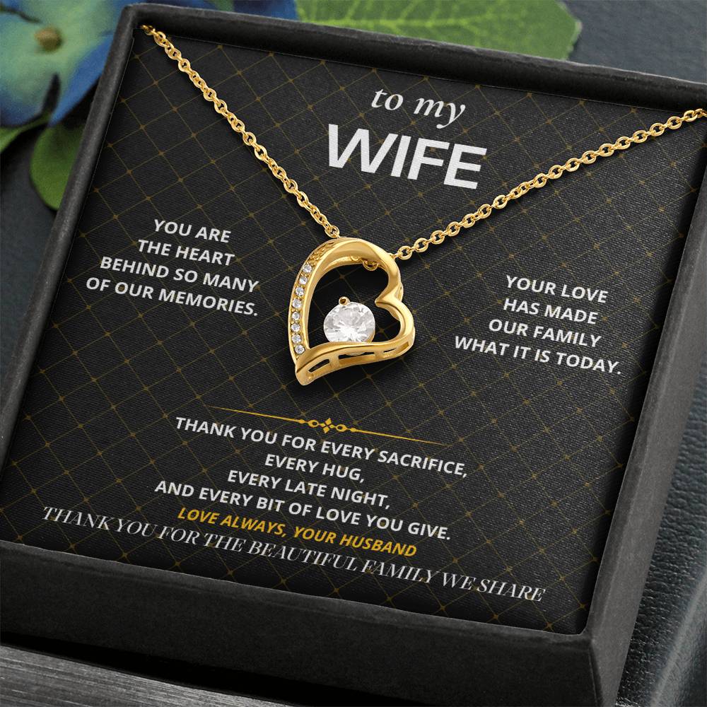 S67 - Thank You For Our Family – Forever Love Necklace From Husband