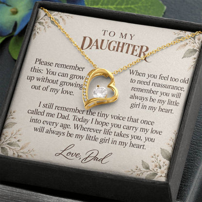 C595 - The Long Distance Hug And The Words I Hope You Always Remember - Forever Love Necklace