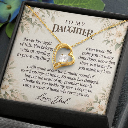 C599 - Home Is In My Heart And A Memory That Time Cannot Take Away - Forever Love Necklace