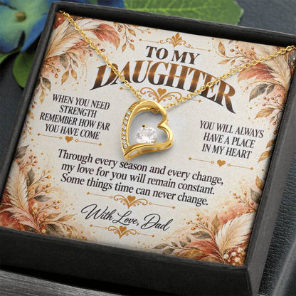 C433 - The World Is Brighter Because You Are In It And My Life Is Better Because You Are My Daughter - Forever Love Necklace