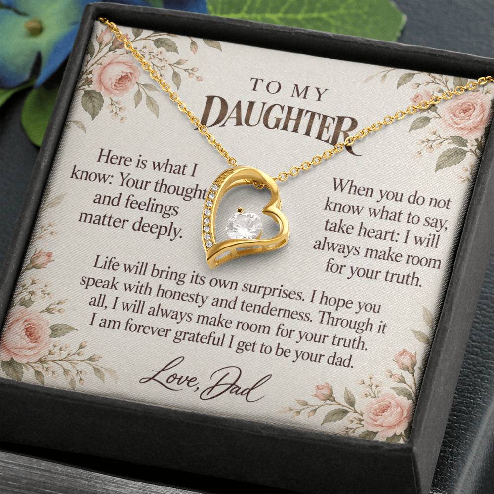C575 - The Kitchen Table Talks And The Words I Hope You Always Remember - Forever Love Necklace