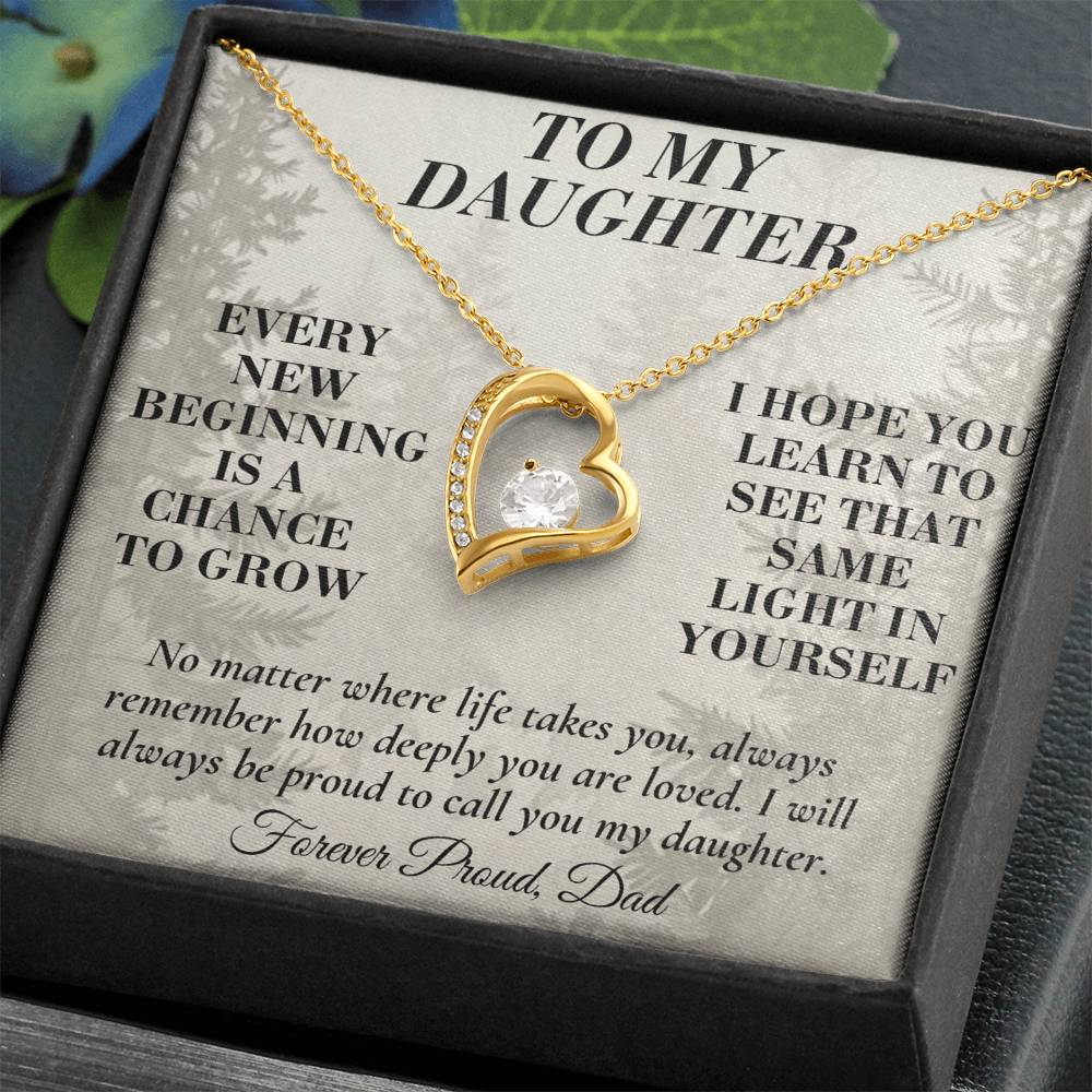 C191 - My Arms May Not Always Reach You But My Love Will Never Stop Holding You - Forever Love Necklace