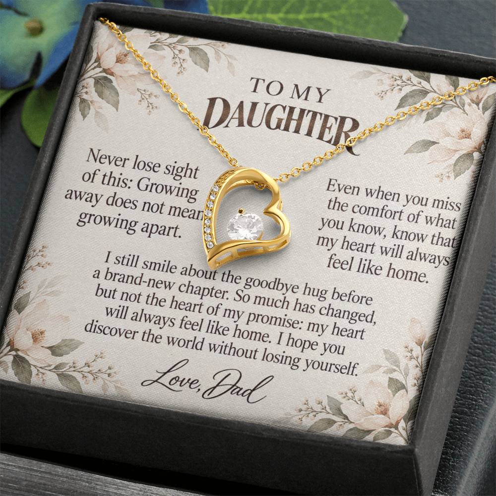 C544 - The Day You Left For College And A Memory That Time Cannot Take Away - Forever Love Necklace