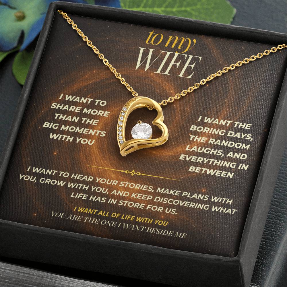 S140 - You Are The One I Want To Share Life With – Forever Love Necklace From Husband