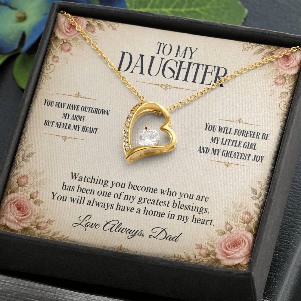 C4 - You Will Forever Be My Little Girl And One Of The Greatest Blessings Of My Life - Forever Love Necklace