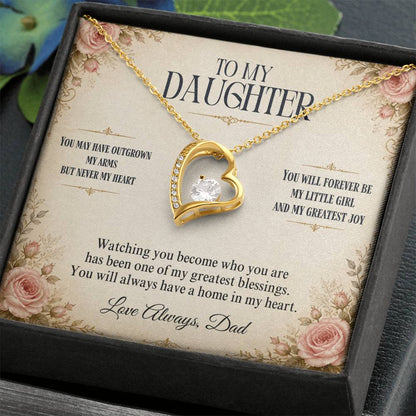 C4 - You Will Forever Be My Little Girl And One Of The Greatest Blessings Of My Life - Forever Love Necklace